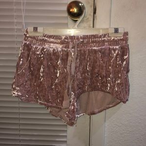 velvet pj shorts
